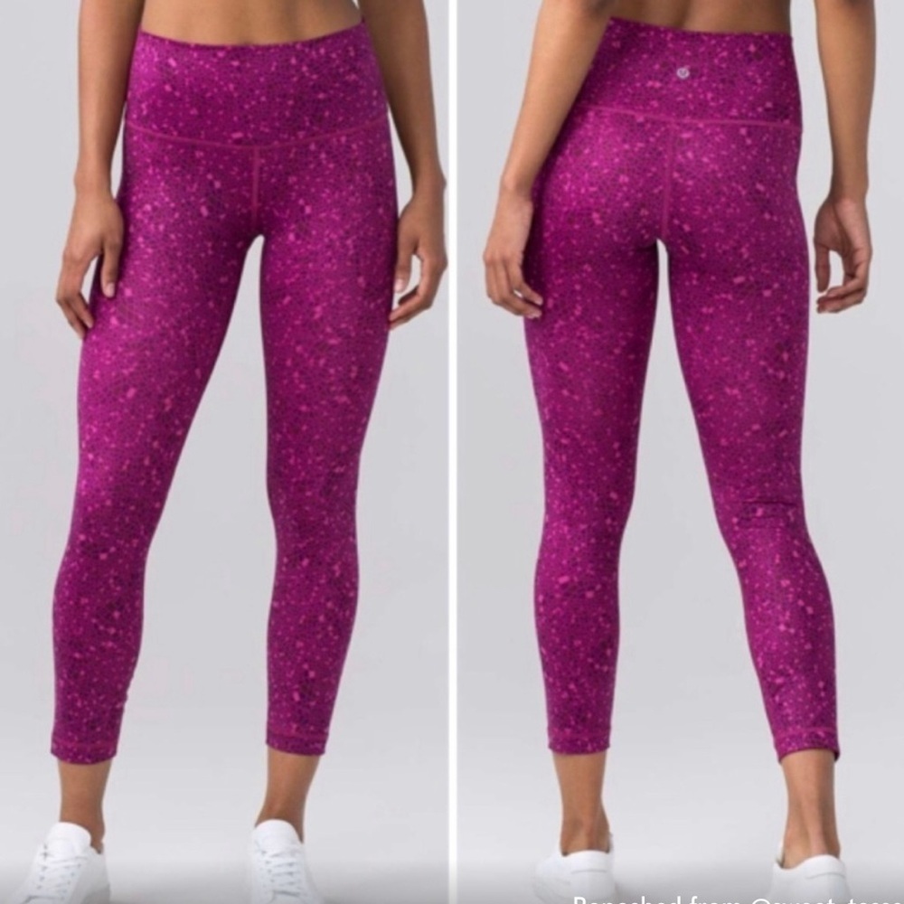 LULULEMON High Times Pant Full-On Luxtreme Paradise Geo Regal Plum
